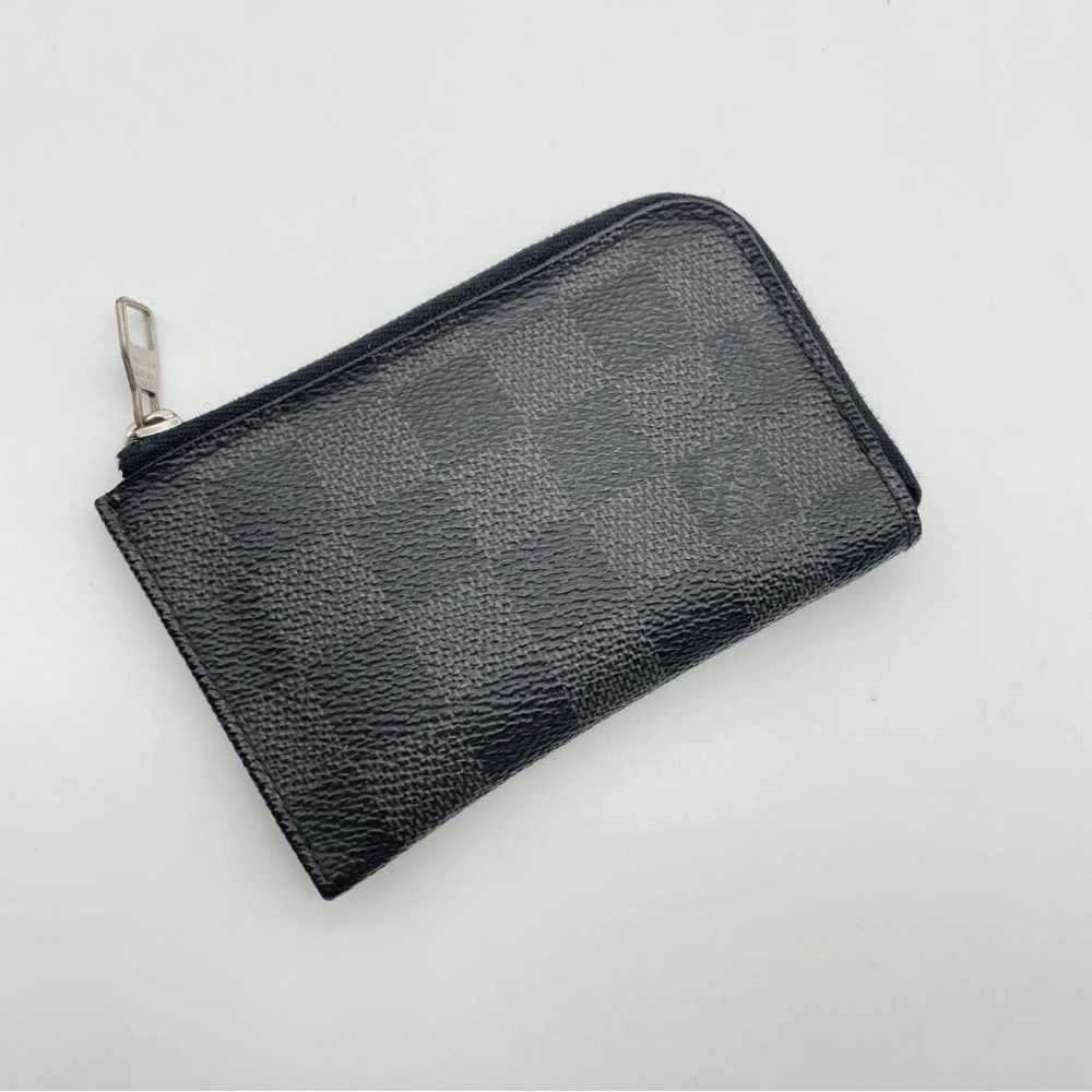 Louis Vuitton Damier Graphite Coin Zip Wallet Purse